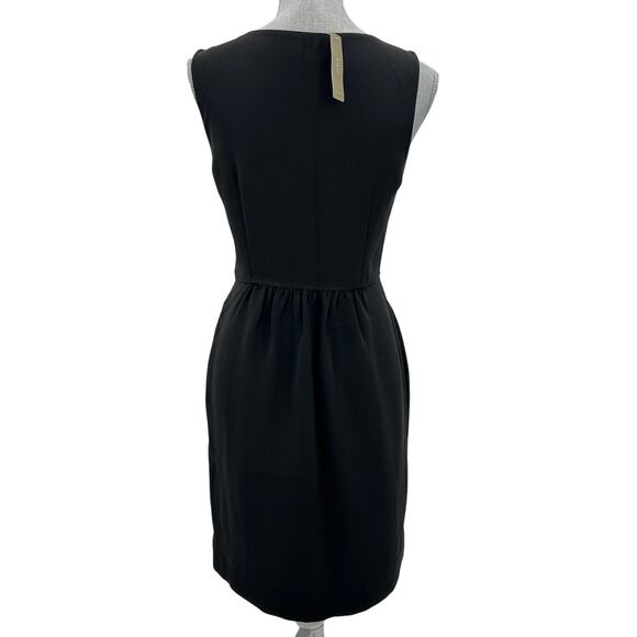 J. Crew Black Crepe Sleeveless Camille Cocktail Office Dress 58579 Size 4 - Picture 5 of 9